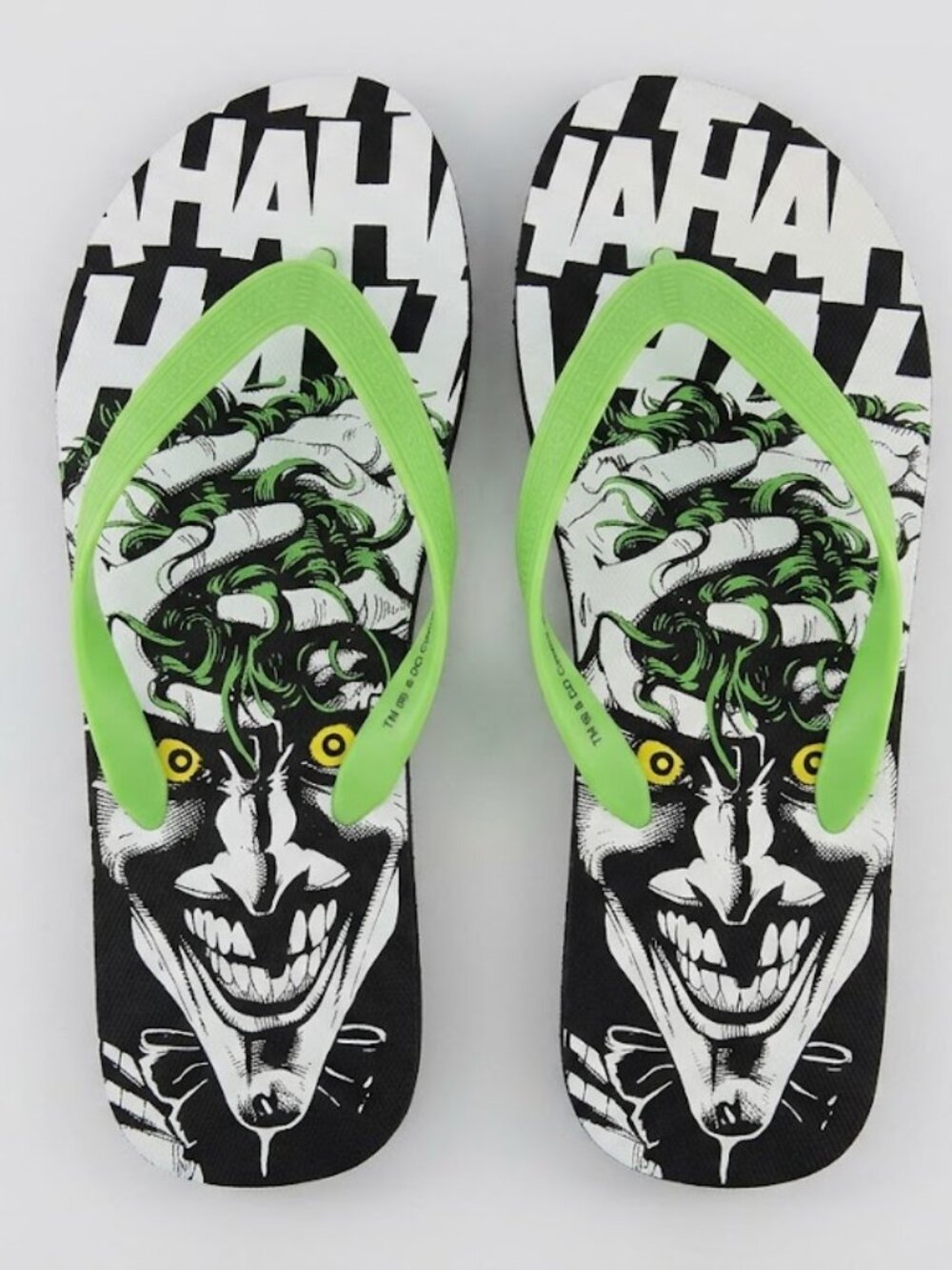 DC Comics Joker flip flops size large